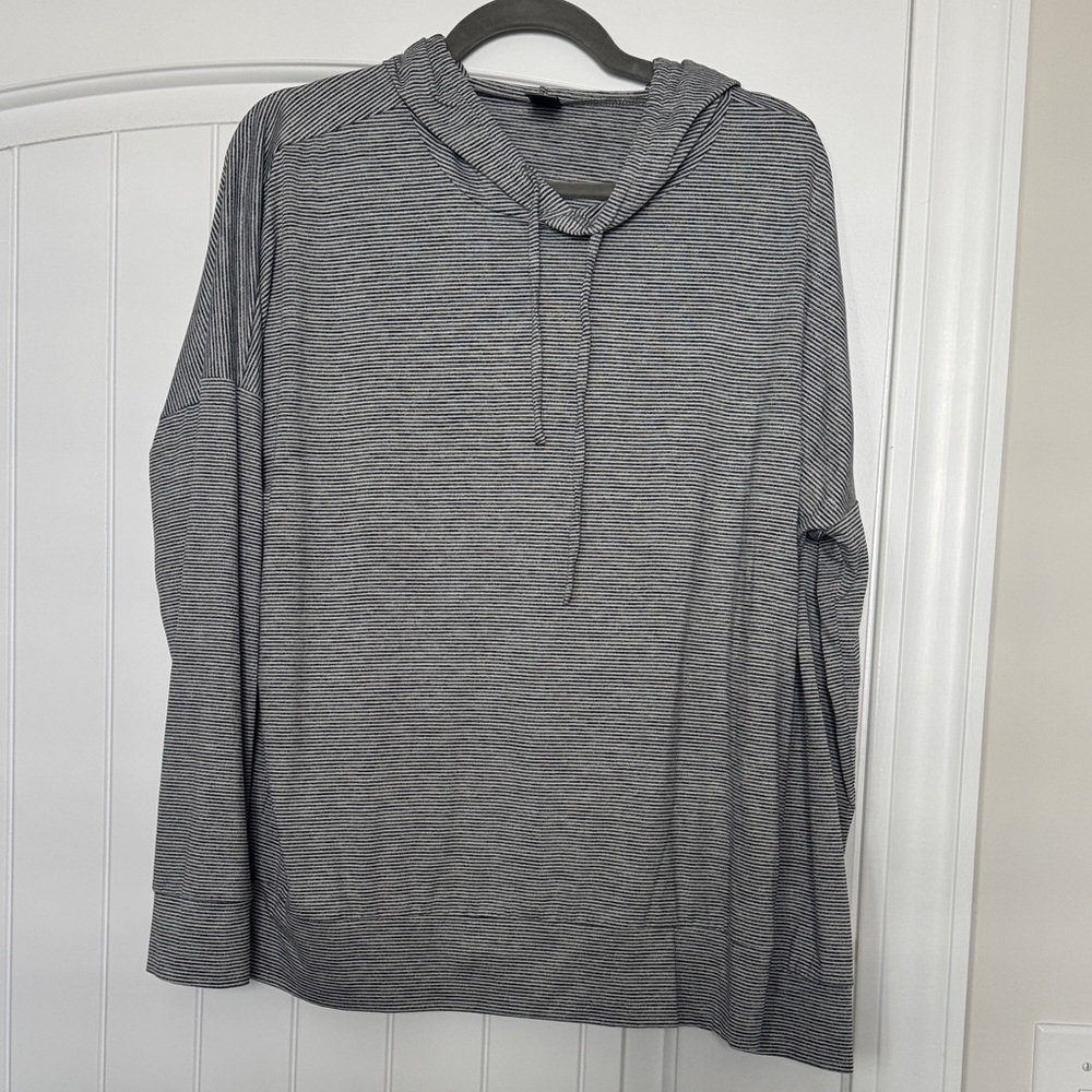 Skechers Women’s Black and White Striped Hoodie